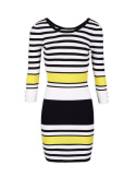 Morgan Dress RMINO.N NIGHT/CITRON