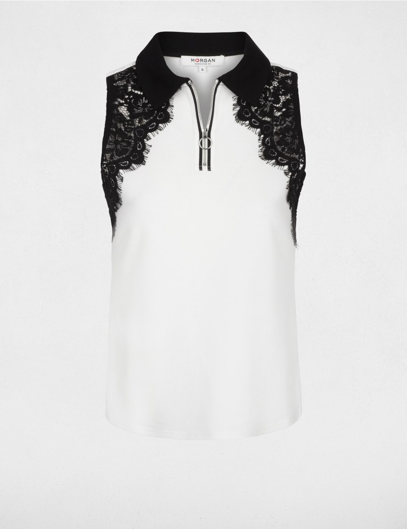Morgan Blouse DAPOLA.N OFF WHITE/NOIR Morgan Blouse DAPOLA.N OFF WHITE/NOIR