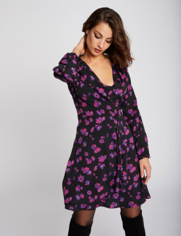 Morgan Dress RVELT.F NOIR/ULTRA VIOLET