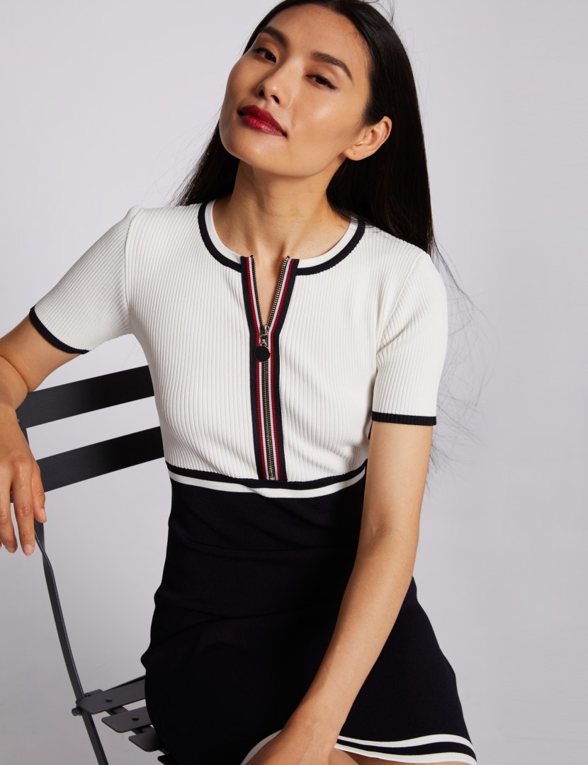 Morgan Dress RMODIA MARINE/OFF WHITE Morgan Dress RMODIA MARINE/OFF WHITE