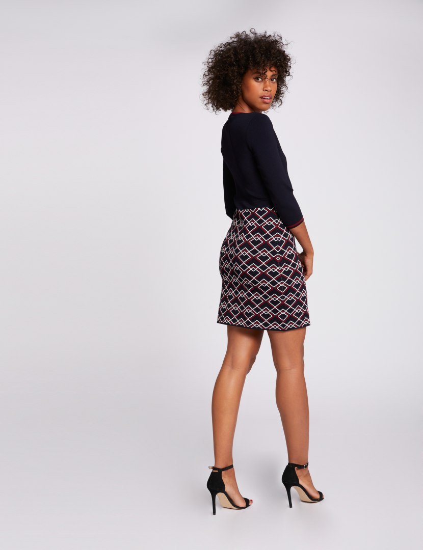 Morgan Dress RMAJOU MARINE/LIE DE VIN Morgan Dress RMAJOU MARINE/LIE DE VIN