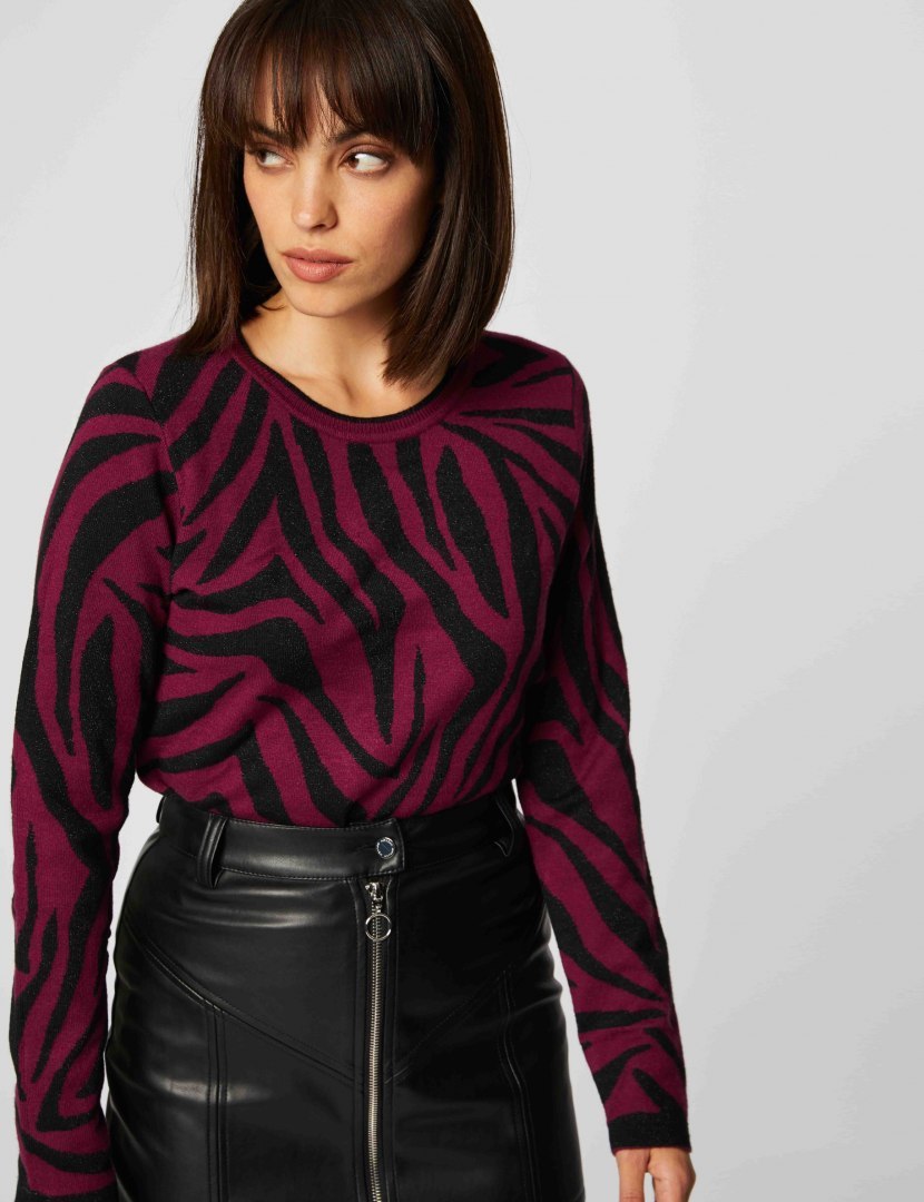 Morgan Sweater MPOESIE VIOLINE/NOIR Morgan Sweater MPOESIE VIOLINE/NOIR