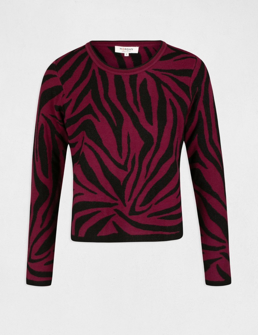 Morgan Sweater MPOESIE VIOLINE/NOIR Morgan Sweater MPOESIE VIOLINE/NOIR