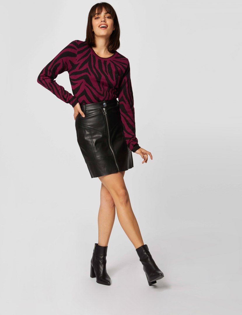 Morgan Sweater MPOESIE VIOLINE/NOIR Morgan Sweater MPOESIE VIOLINE/NOIR