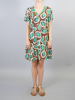 La Fee Maraboutee Dress FA-RO-LYDIE VERT/CHOCO