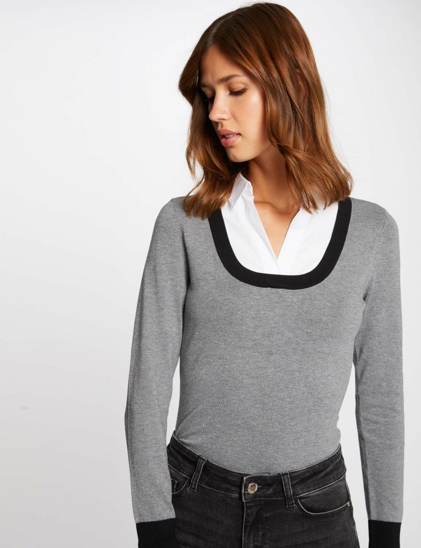 Morgan Sweater MFLO GRIS/NOIR Morgan Sweater MFLO GRIS/NOIR