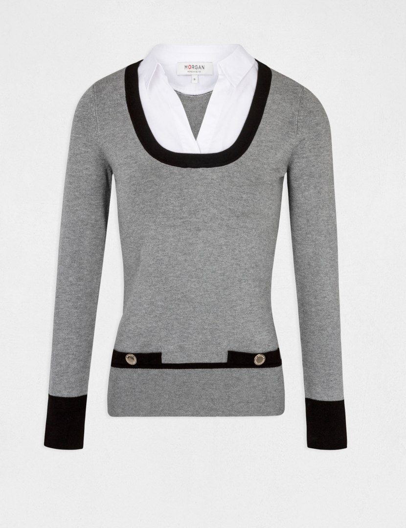 Morgan Sweater MFLO GRIS/NOIR Morgan Sweater MFLO GRIS/NOIR