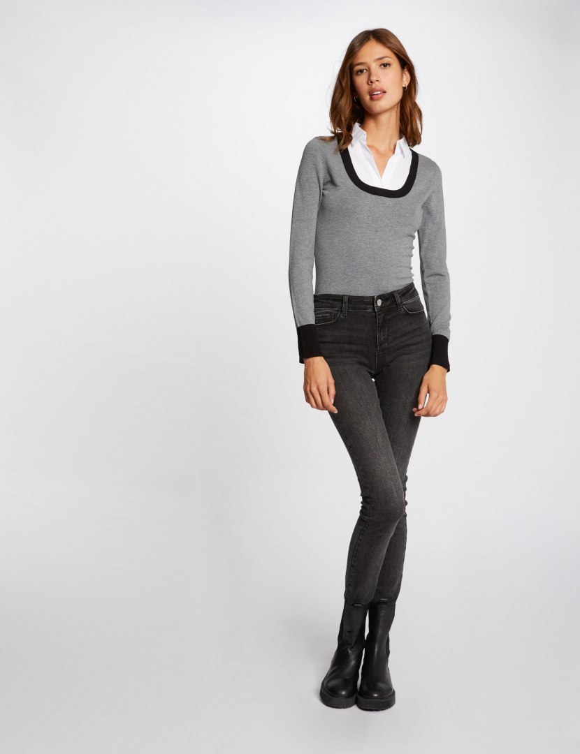 Morgan Sweater MFLO GRIS/NOIR Morgan Sweater MFLO GRIS/NOIR
