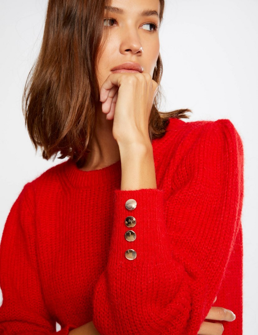 Morgan Sweater MCASSIS ROUGE VIF Morgan Sweater MCASSIS ROUGE VIF
