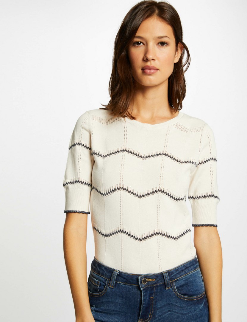 Morgan Sweater MPUCE IVOIRE/MARINE Morgan Sweater MPUCE IVOIRE/MARINE