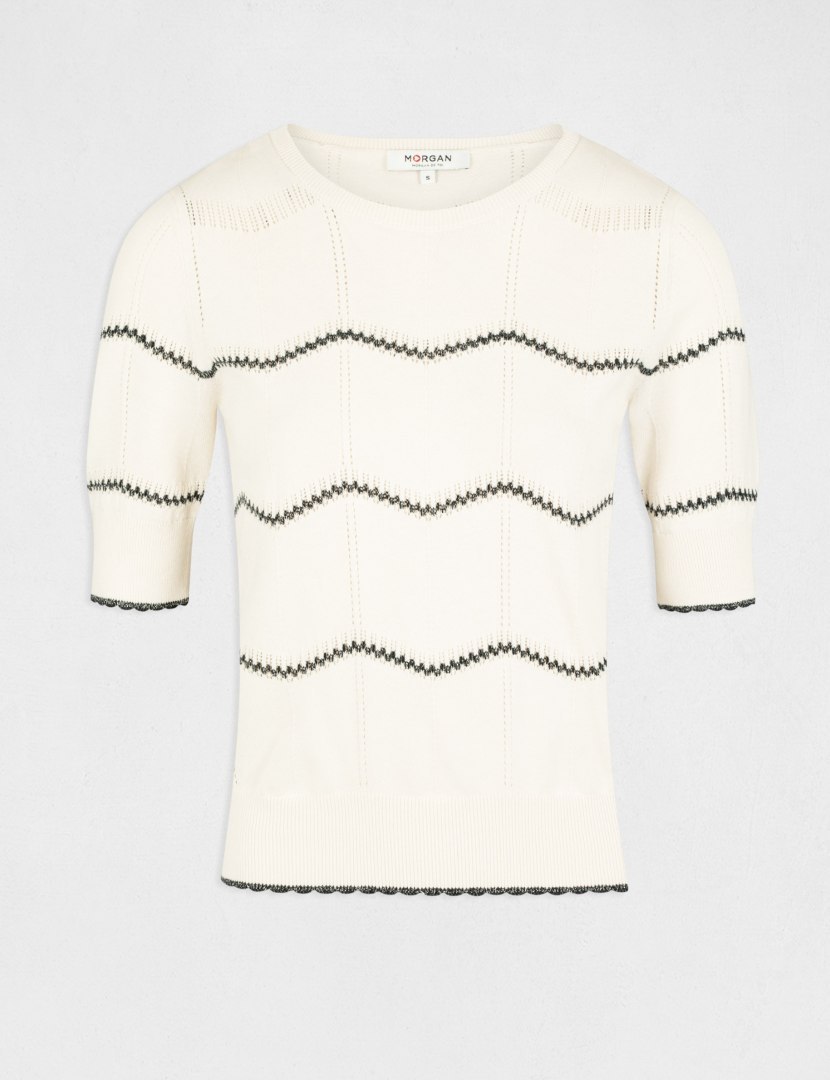 Morgan Sweater MPUCE IVOIRE/MARINE Morgan Sweater MPUCE IVOIRE/MARINE