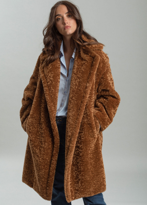 Lauren Vidal Coat LVMH1130 FAUVE Lauren Vidal Coat LVMH1130 FAUVE