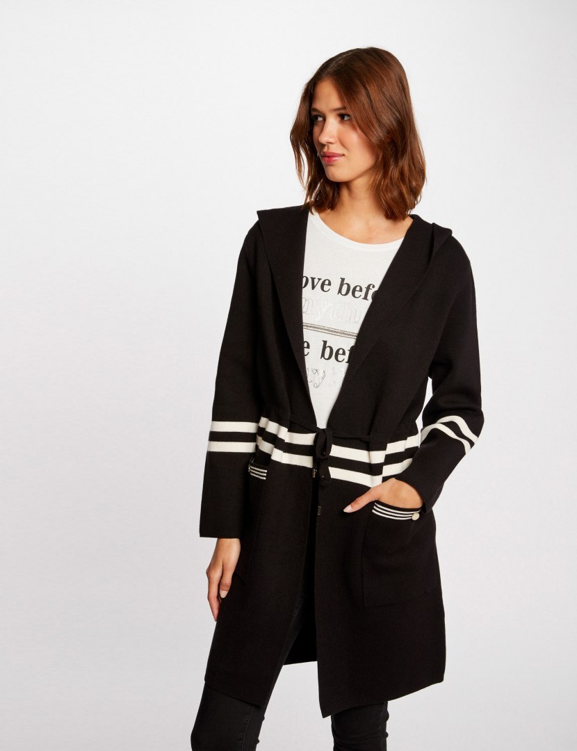 Morgan Sweater MCAPI NOIR/IVOIRE Morgan Sweater MCAPI NOIR/IVOIRE