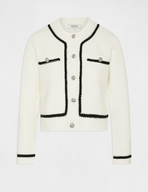 Morgan Sweater MGOYA OFF WHITE/NOIR Morgan Sweater MGOYA OFF WHITE/NOIR