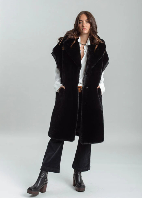 Lauren Vidal Coat LVMH1129 NOIR Lauren Vidal Coat LVMH1129 NOIR
