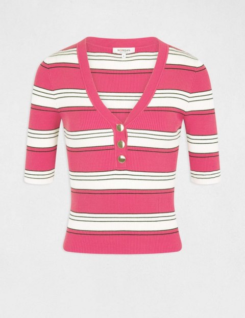 Morgan Sweater MINO FUCHSIA/IVOIRE Morgan Sweater MINO FUCHSIA/IVOIRE