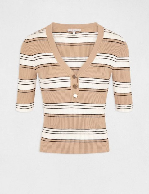 Morgan Sweater MINO IVOIRE/CAMEL Morgan Sweater MINO IVOIRE/CAMEL