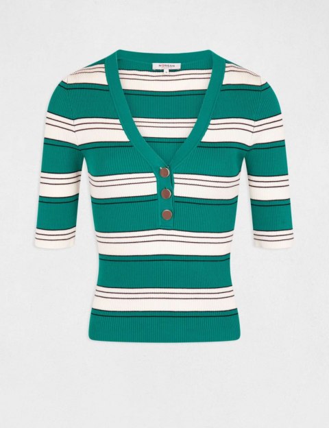 Morgan Sweater MINO VERTVEGE/IVOIR Morgan Sweater MINO VERTVEGE/IVOIR