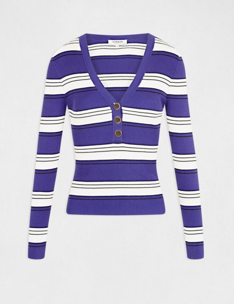 Morgan Sweater MINOU IRIS/IVOIRE Morgan Sweater MINOU IRIS/IVOIRE