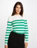 Morgan Sweater MJELY VERT VEGE/OFF WHITE