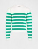Morgan Sweater MJELY VERT VEGE/OFF WHITE
