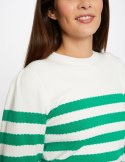 Morgan Sweater MJELY VERT VEGE/OFF WHITE