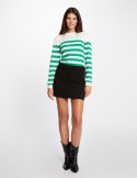Morgan Sweater MJELY VERT VEGE/OFF WHITE