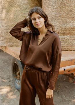 Lauren Vidal Blouse LVBH2665 COFFEE