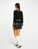 Morgan Sweter MGOYA NOIR/OFF WHITE