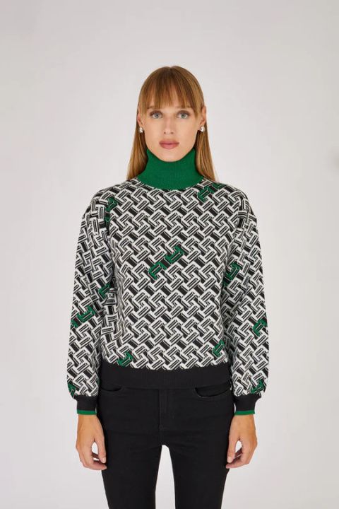 Artigli Sweater AM37008 NERO/VERDE Artigli Sweater AM37008 NERO/VERDE