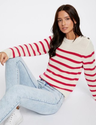 Morgan Sweater MASHI IVOIRE/FUCHSIA