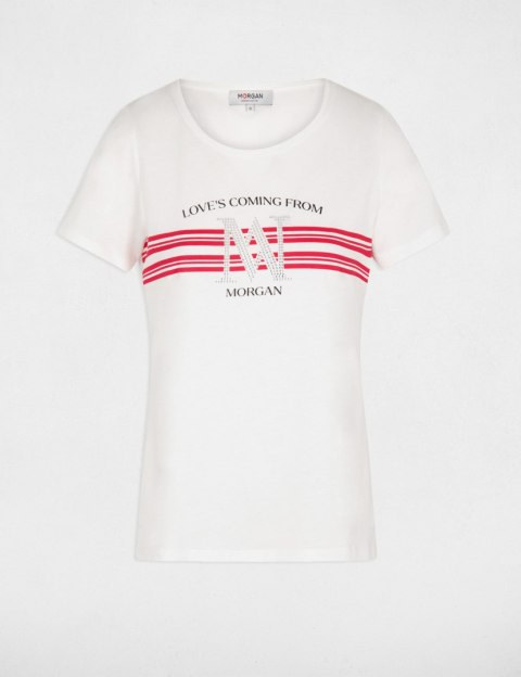 Morgan Bluzka DONNA OFF WHITE/FUSH Morgan Bluzka DONNA OFF WHITE/FUSH