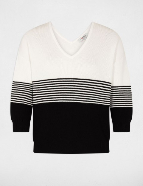 Morgan Sweater MFILI NOIR/OFF WHITE Morgan Sweater MFILI NOIR/OFF WHITE