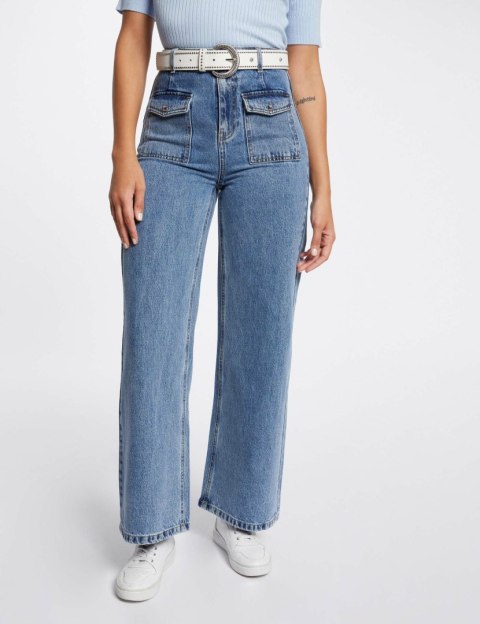 Morgan Pants PWIDE JEAN DBL STONE Morgan Pants PWIDE JEAN DBL STONE