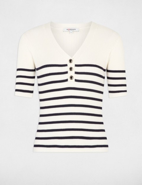 Morgan Sweter MORGA OFF WHITE/MARIN Morgan Sweter MORGA OFF WHITE/MARIN