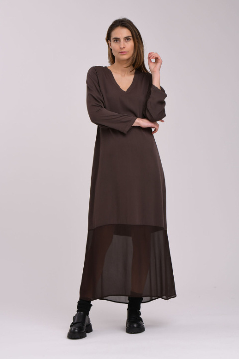 Humility Dress HI-RO-CASIMA CHOCOLAT Humility Dress HI-RO-CASIMA CHOCOLAT
