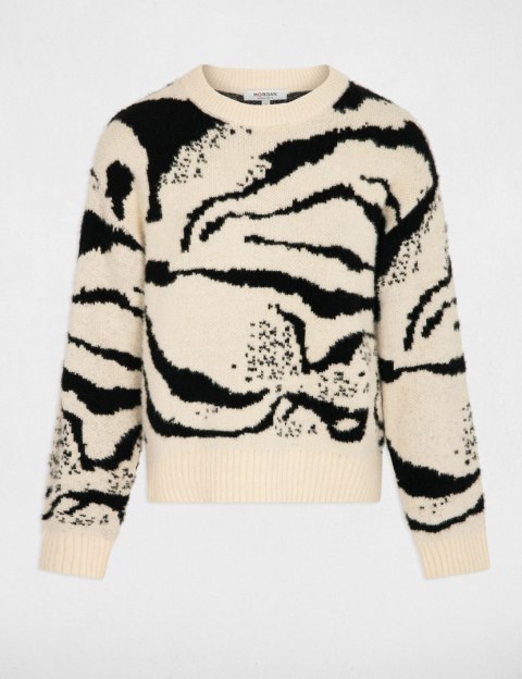 Morgan Sweter MZOU BEIGE/NOIR Morgan Sweter MZOU BEIGE/NOIR