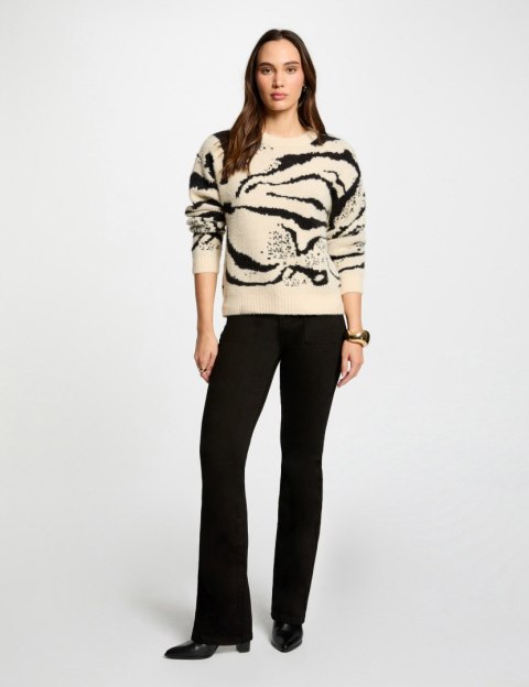 Morgan Sweter MZOU BEIGE/NOIR Morgan Sweter MZOU BEIGE/NOIR