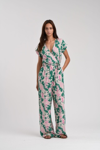 La Fee Maraboutee Jumpsuit FJ-CO-PEACH-T VERT/ROS