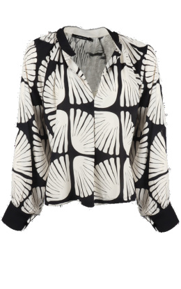 Lauren Vidal Blouse FLOR NOIR/ECRU