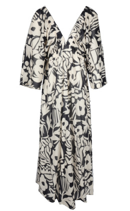 Lauren Vidal Dress LICIA NOIR/ECRU