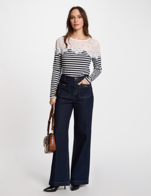 Morgan Blouse TMACO OFF WHITE/MARINE Morgan Blouse TMACO OFF WHITE/MARINE