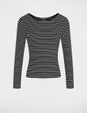Morgan Blouse TMAKIA NOIR/OFF WHITE Morgan Blouse TMAKIA NOIR/OFF WHITE