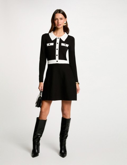 Morgan Dress RMAVA NOIR/OFF WHITE Morgan Dress RMAVA NOIR/OFF WHITE