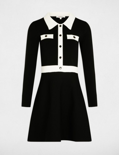 Morgan Dress RMAVA NOIR/OFF WHITE Morgan Dress RMAVA NOIR/OFF WHITE