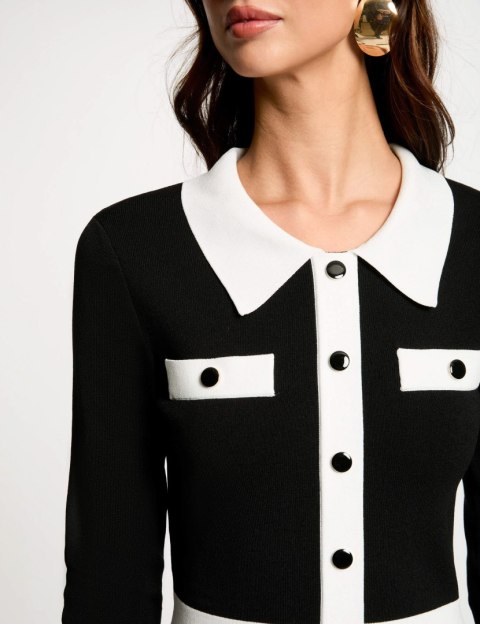 Morgan Dress RMAVA NOIR/OFF WHITE Morgan Dress RMAVA NOIR/OFF WHITE