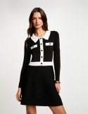 Morgan Dress RMAVA NOIR/OFF WHITE