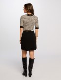 Morgan Dress RMESTEM ARGILE/NOIR