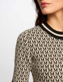 Morgan Dress RMESTEM ARGILE/NOIR