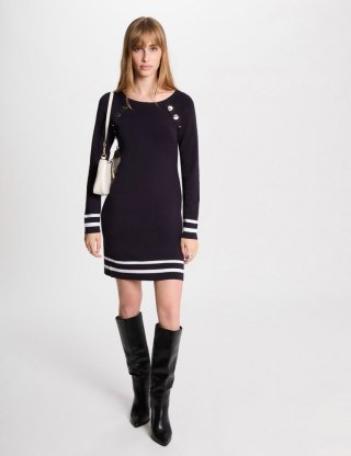 Morgan Dress RMVALI MARINE/OFF WHITE